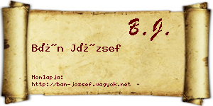 Bán József névjegykártya